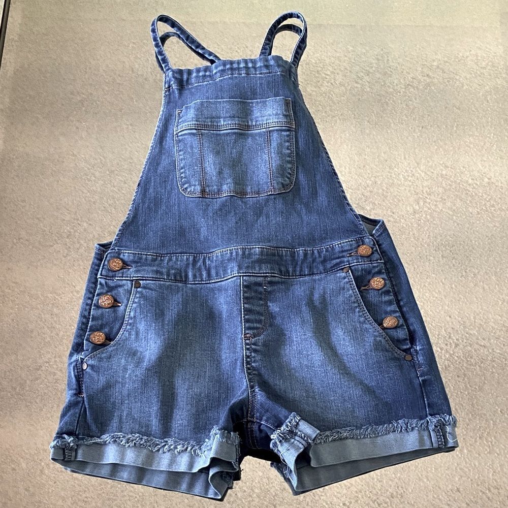 Wild Blue by Sadie Robertson Overall Denim Shorts